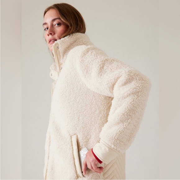 Athleta Cozy Day Hybrid Sherpa Coat Size M - Picture 2 of 9